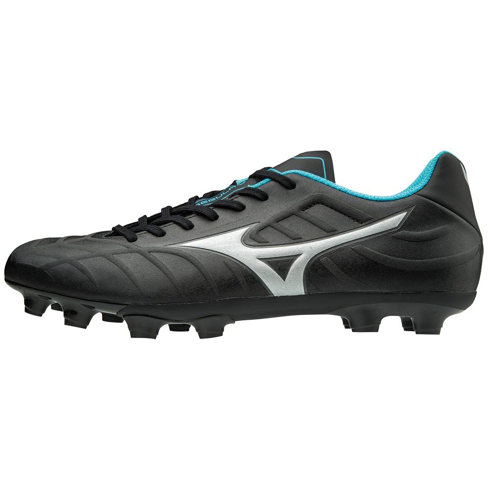 Botas de Futbol Mizuno Rebula V3 Hombre Negras/Azules Turquesa España ORJH-51632